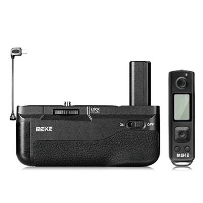 Meike MK-A6500 Pro Akku-Griff Integrierte Fernbedienung bis zu 100M zur Steuerung der Aufnahme Vertikalaufnahme Funktion für Sony A6500 Mirroless Kamera mit Fernbedienung von Meike