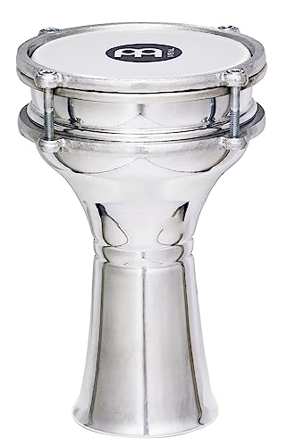 Meinl Percussion HE-100 Aluminium Darbuka mit Kunststofffell (glatt), 13,54 cm (5,33 Zoll) Durchmesser, silber von Meinl Percussion