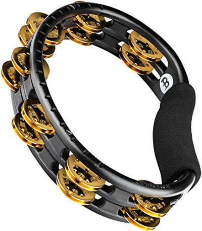 Meinl Percussion TMT1B-BK Tambourine (ABS-Plastik) mit Messingschellen (2-reihig) - Handmodell, schwarz von Meinl Percussion