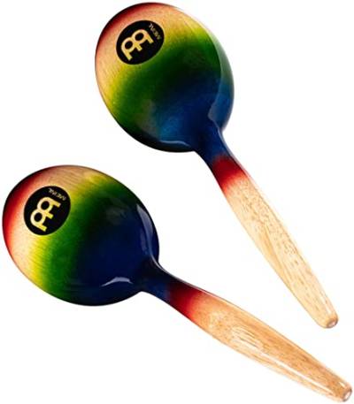 Meinl Percussion Wood Maracas Shaker – 2 Musikinstrumente mit warmem Sound – Holz, Mehrfarbig (MWM1MC) von Meinl Percussion