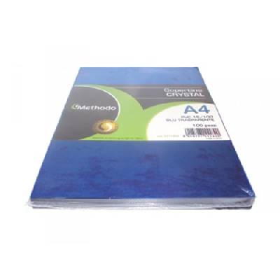 Methodo G111804 Einbanddeckel, A4, 150 my, transparent/blau, 100 Blatt von Methodo