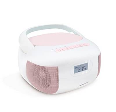 Metronic CD Player Radio Eden Bluetooth, MP3 mit USB-Anschluss, Micro-SD-Karte - Rosa - Metronic 477185 von Metronic