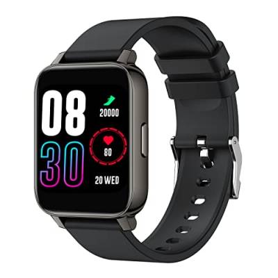 MicLee Damen Herren 1.69 Zoll Touch-Farbdisplay Smartwatch Pulsmesser Schlafmonitor Armband Fitness Tracker Schrittzähler Uhr Sportuhr Kompatibel IOS Android Wasserdicht IP67 Bluetooth Anruf von MicLee