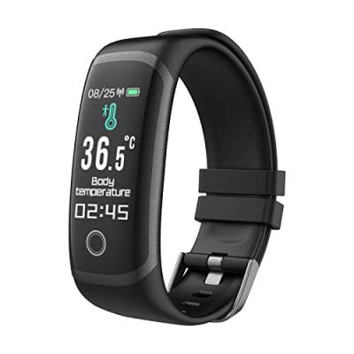 MicLee Damen Herren Fitness Armband Smartwatch mit Pulsmesser Fitness Tracker 0.96 Zoll Farbbildschirm Fitness Uhr Wasserdicht IP67 Aktivitätstracker Schrittzähler Sportuhr Pulsuhren für iOS Android von MicLee