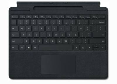 Microsoft Surface Pro Signature Keyboard - Tastatur - mit Touchpad, Beschleunigungsmesser, Surface Slim Pen 2 Ablage- und Ladeschale - QWERTZ - Deutsch - Schwarz - f�r Surface Pro 8, Pro X von Microsoft