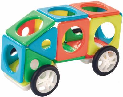 Magnets Cars 8 Dreiecke/12 Quadrate/2 Achsen von Millenium