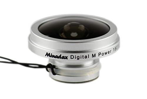 Minadax 0.2X Fisheye Handylinse Fuer Smartphone und Handys mit Magnetsystem 23mm - geeignet Fuer Fast alle Kamerahandys von Minadax