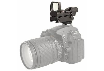 Minadax Aufstecksucher Red Dot Punkt Visier für Kameras + Adapter, 33mm Sichtfeld, Tierfoto von Minadax