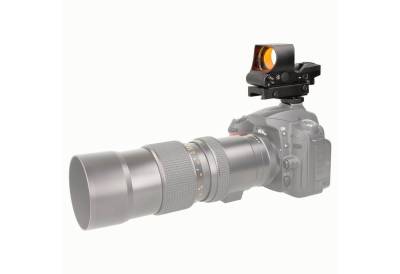 Minadax Aufstecksucher Red Dot Punkt Visier für große Kameras + Adapter 40mm Sichtfeld von Minadax