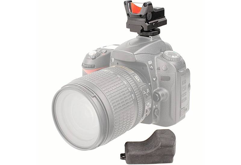 Minadax Aufstecksucher Red Dot Punkt Visier für kleine Kameras + Adapter, 23mm Sichtfeld von Minadax