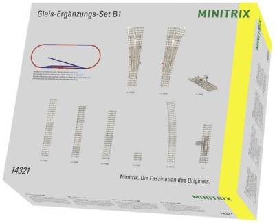 MiniTrix 14321 N Gleis Ergänzungs-Set, Betonschwelle 1St. von MiniTrix