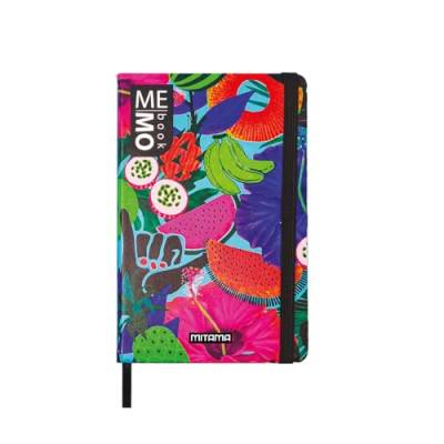 Mitama Notizbuch Pocket Grafik BRAZIL – MEMO BOOK – Notizbuch – Soft Touch Cover – Innentasche + Bleistift enthalten – weiße Blätter – 9 x 14 cm von Mitama