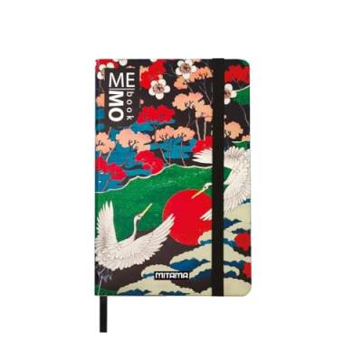 Mitama Notizbuch Pocket Grafik Japan - Memobook - Notizbuch - Soft Touch Cover - Innentasche + Bleistift enthalten - liniertes Blatt - 9 x 14 cm von Mitama