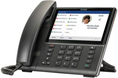 Mitel 6873 SIP Phone Schnurgebundenes Telefon, VoIP Bluetooth, PoE Farbdisplay Schwarz von Mitel