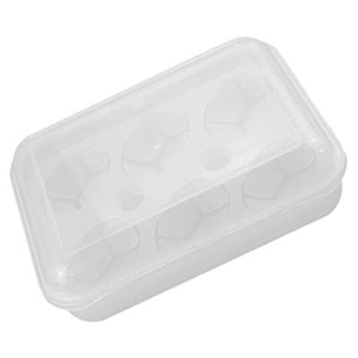 Mobestech 2Er-Box Druckfester Eierkarton Kunststoffbehälter teuflische Eierteller Kühlschrank Eierhalter Kücheneierablage Schreibtisch Eierregal Aufbewahrungskiste Eierschale Eierplatte Weiß von Mobestech