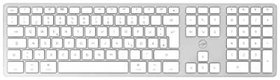 Mobility Lab ML311869 kabellose Tastatur mit dem Deutschen QWERTZ Tastaturlayout für Mac – Weiß/Silber von Mobility Lab