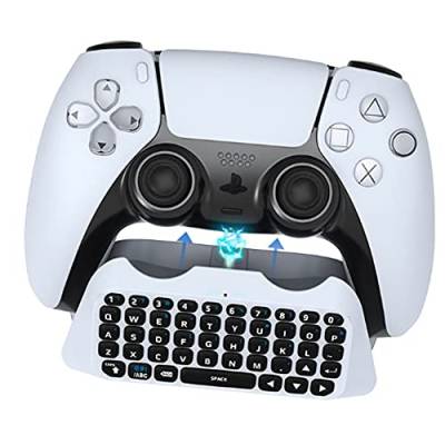 Mocoli PS5-Controller Kabellose Bluetooth-Tastatur, Integrierter Lautsprecher und für Gamecontroller, Mit 47-Tasten-Chatpad-Tastatur von Mocoli