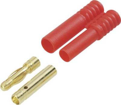 Modelcraft 71241+71243 Akku Stecker, Akku Buchse 4mm vergoldet 1 Paar von Modelcraft