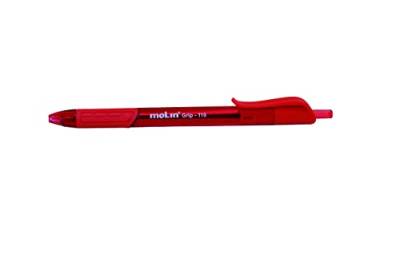 Molin - Roter einziehbarer Kugelschreiber, Schachtel mit 12 Stück von Molin
