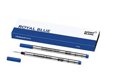 Montblanc Roller Minen Royal Blue 124501 – Blaue Ersatzmine für Roller Ball und Fineliner Größe F – 2 x Refill Rollerball Fein von Montblanc