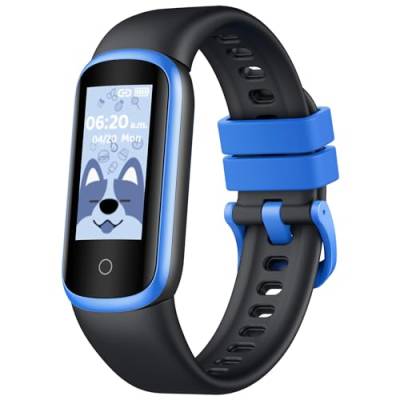 Smartwatch Kinder Fitness Tracker Kinderuhr: Smart Watch mit Schrittzähler Aktivitätstracker Kalorienzähler Pulsuhr Schlafmonitor Uhr Kinder Junge Mädchen Wasserdicht Fitnessuhr für Android iOS von Motsfit