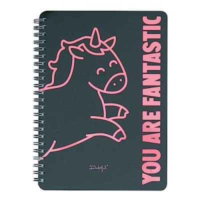 Mr. Wonderful - Notizbuch A5 Einhorn schwarz you are fantastic von Mr. Wonderful