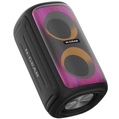 N-Gear Bluetooth Box LGP Juke 101 - Kompakter Musikbox Bluetooth Lautsprecher mit RGB-LED-Lichtshow, 60W Leistung, 8 Stunden Spielzeit, True Wireless Funktion, USB und Micro TF-Karten Kompatibilität von N-Gear