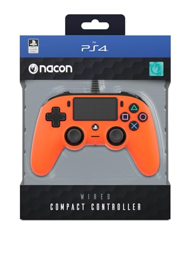 Nacon Wired Compact PlayStation 4 Controller Orange (PS4) von NACON