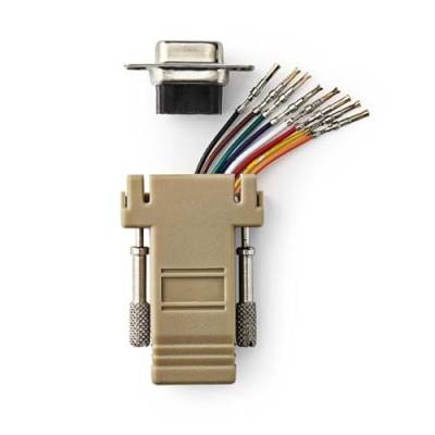 Nedis Serieller Adapter | Adapter | D-SUB 9-Pin-Buchse | RJ45 Buchse | Vernickelt | Elfenbein | Box von NEDIS