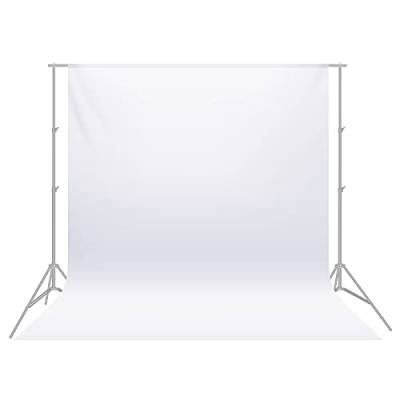 NEEWER 10 x 20FT / 3 x 6M PRO Fotostudio 100% reiner Polyester faltbarer Hintergrund Hintergrundbild für Fotografie, Video und Fernsehen (nur Hintergrund), Weiß von NEEWER