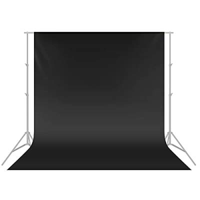 Neewer 3 x 3,6 M PRO Photo Studio Premium Polyester Faltbarer Hintergrund Hintergrund für Fotografie, Video und Fernsehen (NUR Hintergrund) - SCHWARZ von NEEWER