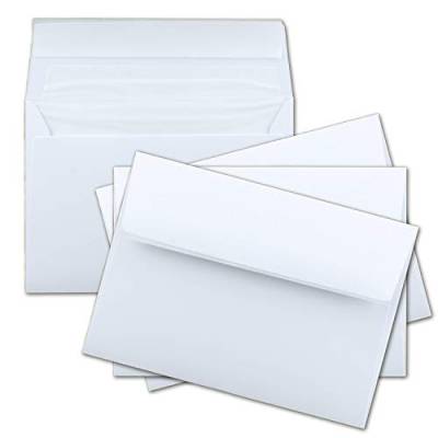 1000x Brief-Umschläge DIN C6 in Weiß - gefüttert mit weissem Seiden-Futter - 11,4 x 16,2 cm - Brief-Kuverts für Grußkarten - 100Gramm pro m²- Haftklebung von NEUSER PAPIER
