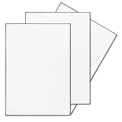 50 Stück Trauerpapier DIN A5 mit handgemachtem schwarzen Rand - 148 x 210 mm - Briefpapier für Kondolenz - Ideal auch zum Bedrucken von NEUSER PAPIER