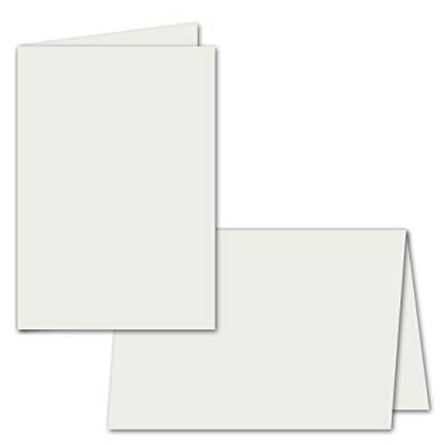 50x faltbares Doppel-Einleger für B6 Faltkarten - naturweiß (creme) - 118 x 165 mm - ideal zum Bedrucken mit Tinte und Laser - mattes 90 g/m² Einlege-Papier von NEUSER PAPIER