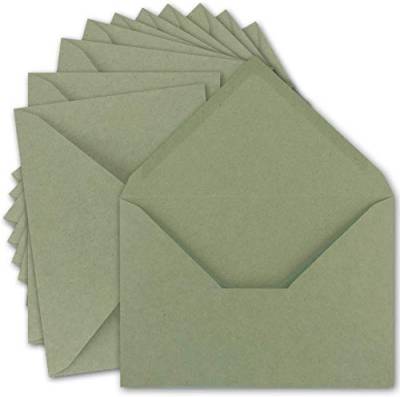 75x Vintage Brief-Umschläge DIN C5 Kraftpapier 120 g/m² - 157 x 225 mm - grün Recycling - Nassklebung Spitzklappe - UmWelt by GUSTAV NEUSER von NEUSER PAPIER