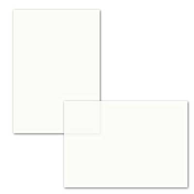 75x ungefalztes einfaches Einlege-Papier für DIN A6 Karten - transparent-weiß - 103 x 146 mm - ideal zum Bedrucken mit Tinte und Laser - hochwertig mattes Papier von GUSTAV NEUSER® von NEUSER PAPIER