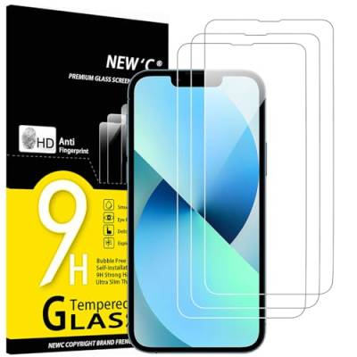 NEW'C 3 Stück, Panzer Schutz Glas für iPhone 13 Mini (5,4"), Frei von Kratzern, 9H Härte, HD Displayschutzfolie, 0.33mm Ultra-klar, Ultrabeständig von NEW'C