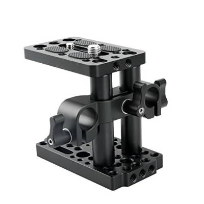 NICEYRIG Käse Mount Grundplatte,DSLR Kamera Grundplatte Switching Kit mit 15mm Stabklemme, kurzen Stangen, Easy Teller für DSLR Kamera Grundplatte Lifting System von NICEYRIG