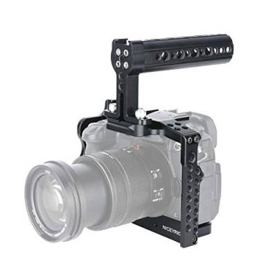 [Update Version] NICERYIG GH5s GH5 Kamera Käfig Kit mit Kamera Käse Top Griff Cold Shoe Mount NATO Schiene für DSLR Panasonic Lumix GH5 GH5s von NICEYRIG