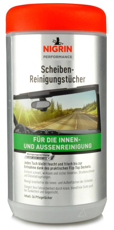 NIGRIN Scheiben-Reinigungstücher, Spenderbox von NIGRIN