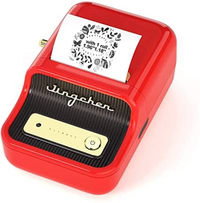 NIIMBOT B21 Bluetooth Etikettendrucker, Selbstklebend Beschriftungsgerät Etikettiergerät, Thermo Label Printer für Barcode Einzelhandel Büro (Rot) von NIIMBOT