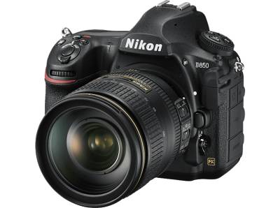 NIKON D850 Kit Spiegelreflexkamera, 45,7 Megapixel, 24-120 mm Objektiv (AF-S, ED, VC), Touchscreen Display, WLAN, Schwarz von NIKON