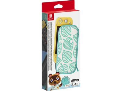 NINTENDO Switch Lite-Tasche (Animal Crossing: New Horizons-Edition) & -Schutzfolie Zubehörset, Pastell-Blau/Weiß/Pastell-Grün von NINTENDO