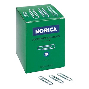 1.000 NORICA Büroklammern silber Metall von NORICA