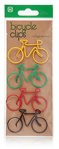 4 Spaß Fahrrad Geformte Metall Papier-Clips Verschiedene Helle Farbige von NPW