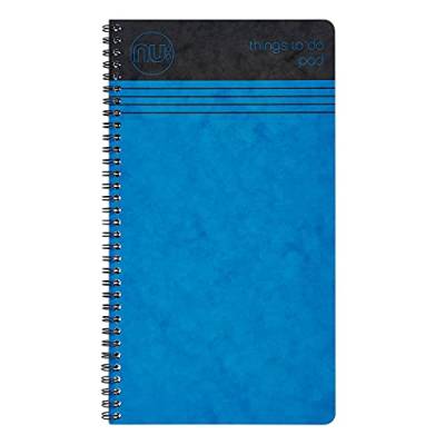 NU Notizbücher – Craze Cloud Range – Things to Do Block – Spiralbindung – Schreibwaren-Notizbücher – linierter Notizblock – Blau – 110 Seiten, 157 x 282 cm von NU