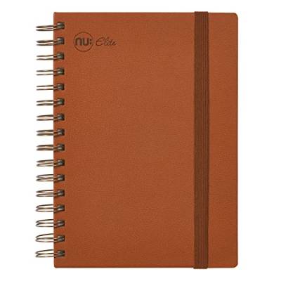 NU Notizbücher – Elite Premium Range – Draht-Tagebuch – A4-Notizbuch – gebundenes Notizbuch – Schreibwaren-Notizbücher – Tan Journal – 120 Seiten von NU