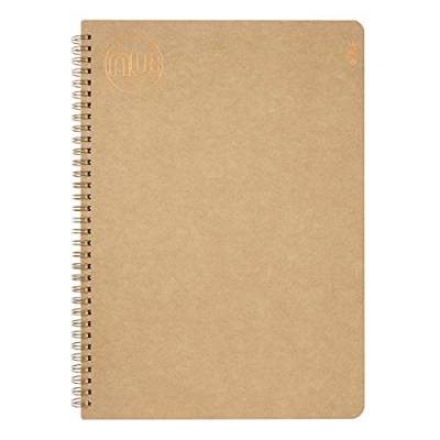 Nu Notizbücher – Kraft-Serie – Manila-Spiralbindung A5 Notizbuch – Schreibwaren-Notizbücher – Professioneller Notizblock – 160 Seiten von NU