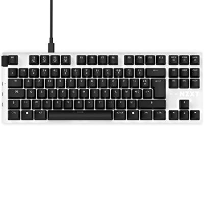 NZXT Function TKL Mechanische PC Gaming Tastatur - beleuchtet - lineare RGB Schalter - MX kompatible Schalter - Hot Swap - robustes Aluminium Cover - Mechanical Gaming Keyboard | FR (AZERTY) Weiß von NZXT