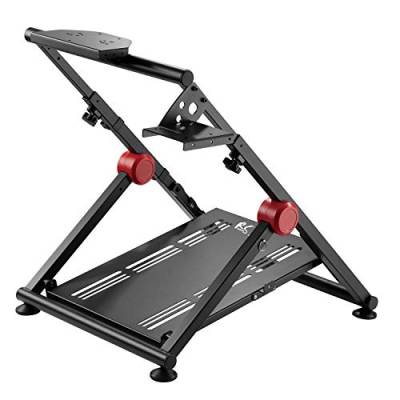 NanoRS RS155 Lenkradständer Gaming Lenkrad Ständer für Lenkrad Pedale Schalthebel bis 20kg Halterung Rennlenkrad Racing Simulator Wheel Stand Radständer Rahmen von NanoRS